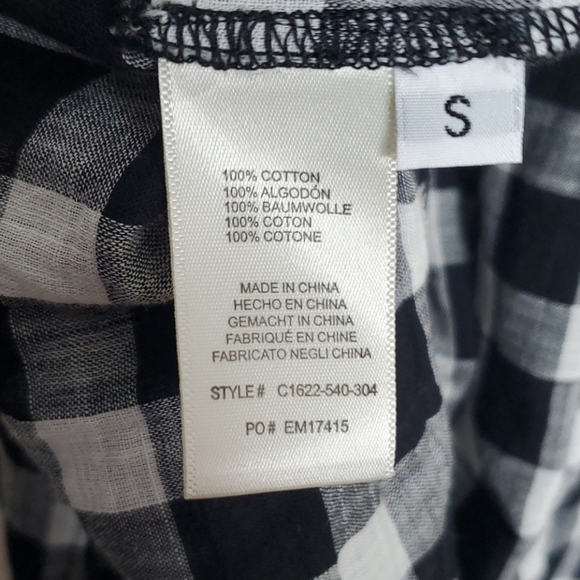 Cloth & Stone Gingham Peplum Hem Halter Tank Top - Picture 5 of 7